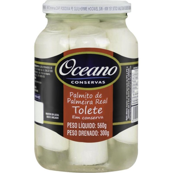 Encontraproduto.com.br - Palmito de Palmeira Real Oceano Inteiro Vidro com 300g