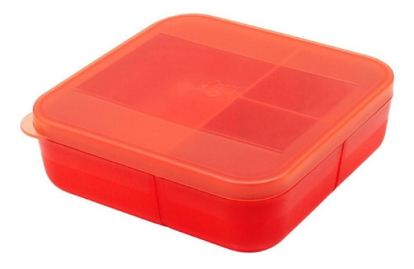 Encontraproduto.com.br - Pote Marmita Lanche Hermética Miami Dup 3 Divisões Kit Com 2