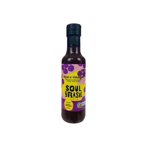 Molho Orgânico de Açaí com Vinagre 250ml Soul Brasil