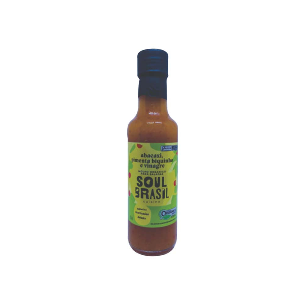 Molho Orgânico de Abacaxi e Pimenta Biquinho com Vinagre 250ml Soul Brasil