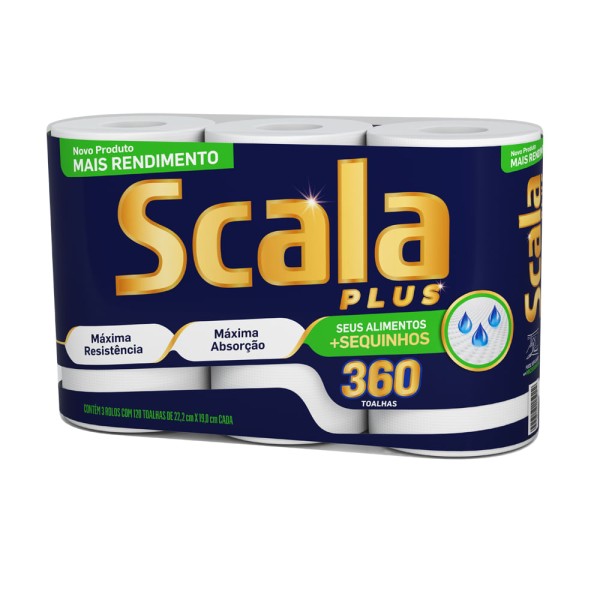 Encontraproduto.com.br - Papel Toalha 3x120un Scala Plus