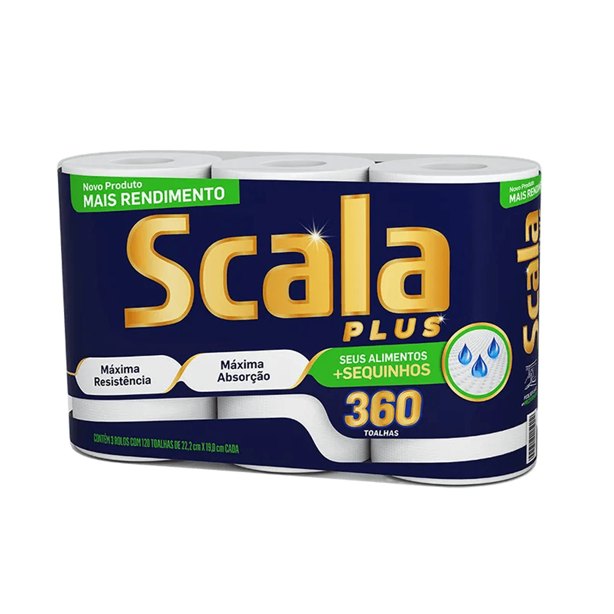 Encontraproduto.com.br - Papel Toalha 3x120un Scala Plus