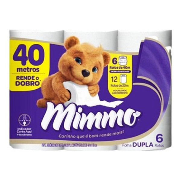 Papel Higiênico Folha Dupla 40m Mimmo