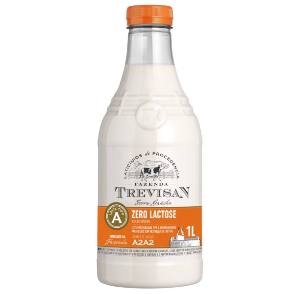 Encontraproduto.com.br - Leite Pasteurizado Tipo A Zero Lactose Trevisan Garrafa 1l