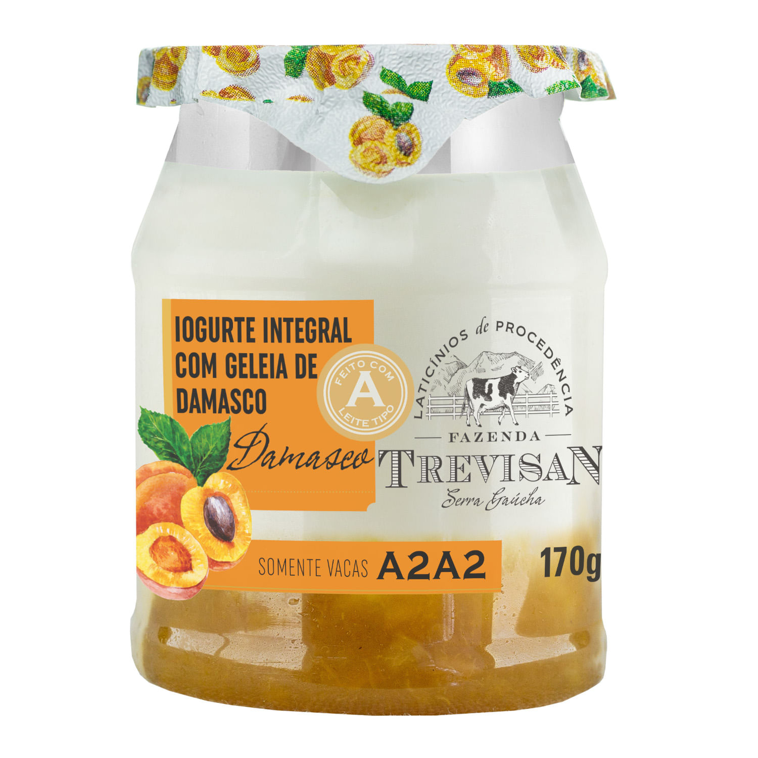 Encontraproduto.com.br - Iogurte Integral Com Geléia De Damasco Trevisan 170g