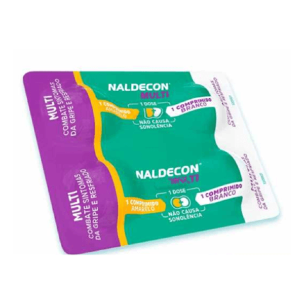 Encontraproduto.com.br - Naldecon Multi 800mg + 20mg Comprimido - Caixa com 20 Comprimidos