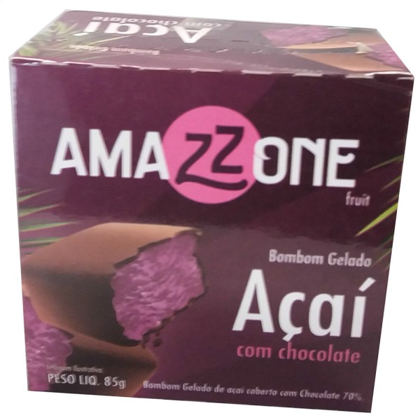 Encontraproduto.com.br - Bombom Gelado de Açaí Amazzone Coberto com Chocolate 85g