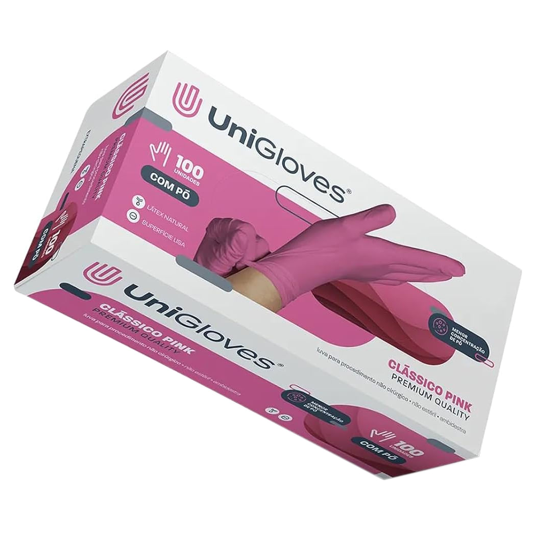 Encontraproduto.com.br - Luva de Procedimento Pink - Unigloves