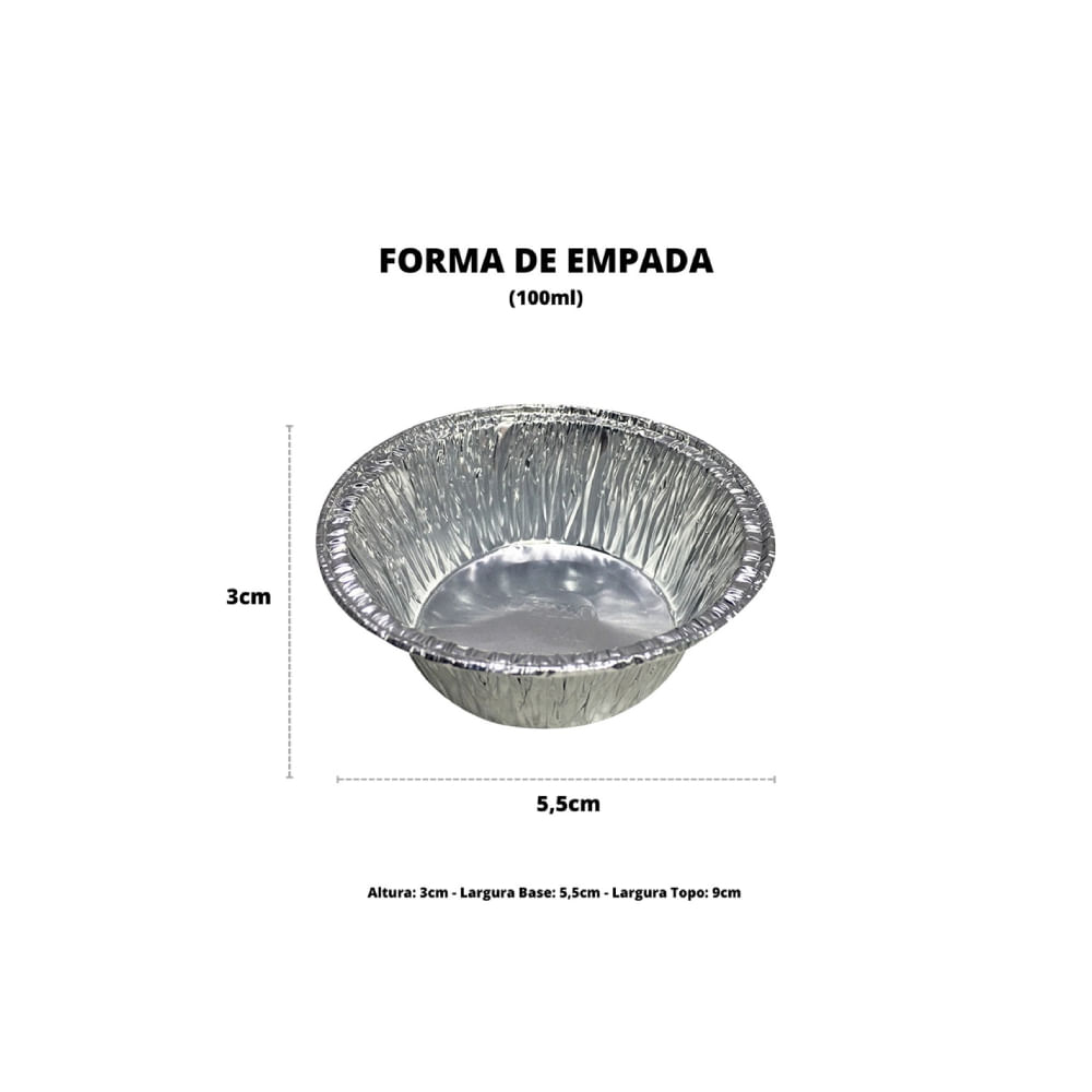 Encontraproduto.com.br - Forma De Alumínio Empada 100ml Com 100 UN - Mello