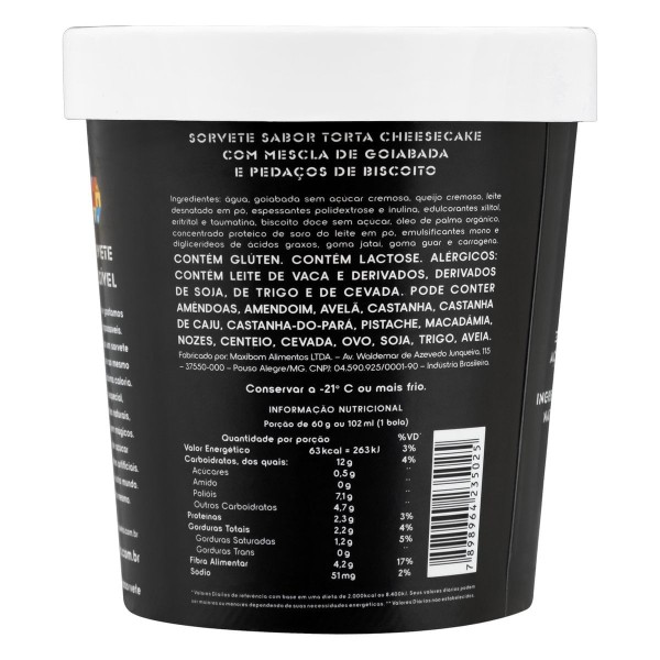 Encontraproduto.com.br - Sorvete Lowko Cheesecake de Goibada 455ml