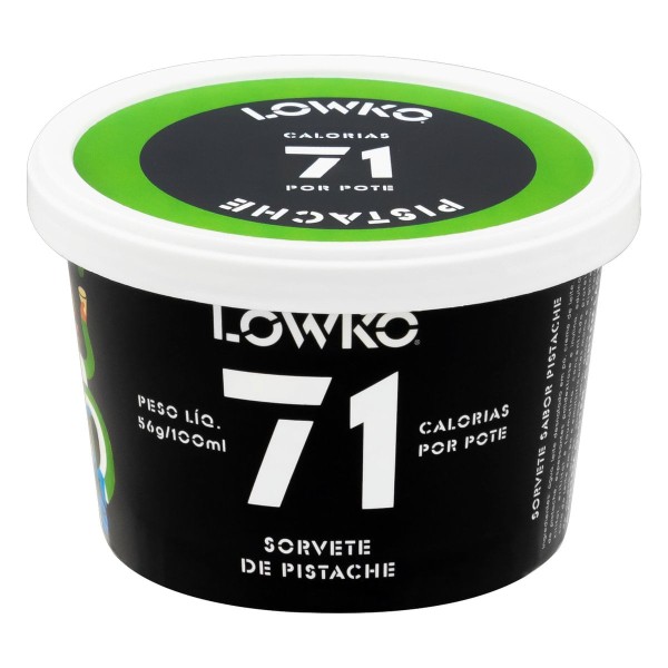 Encontraproduto.com.br - Sorvete Pistache Lowko Pote 100 ml
