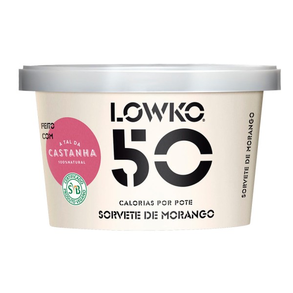 Encontraproduto.com.br - Sorvete Morango Lowko Pote 100ml