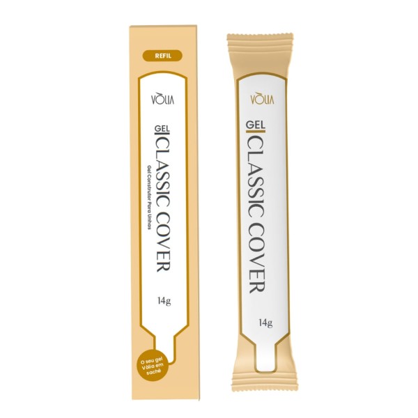 Encontraproduto.com.br - Sachê Refil Gel Construtor Para Unhas Classic Cover Vòlia 14g