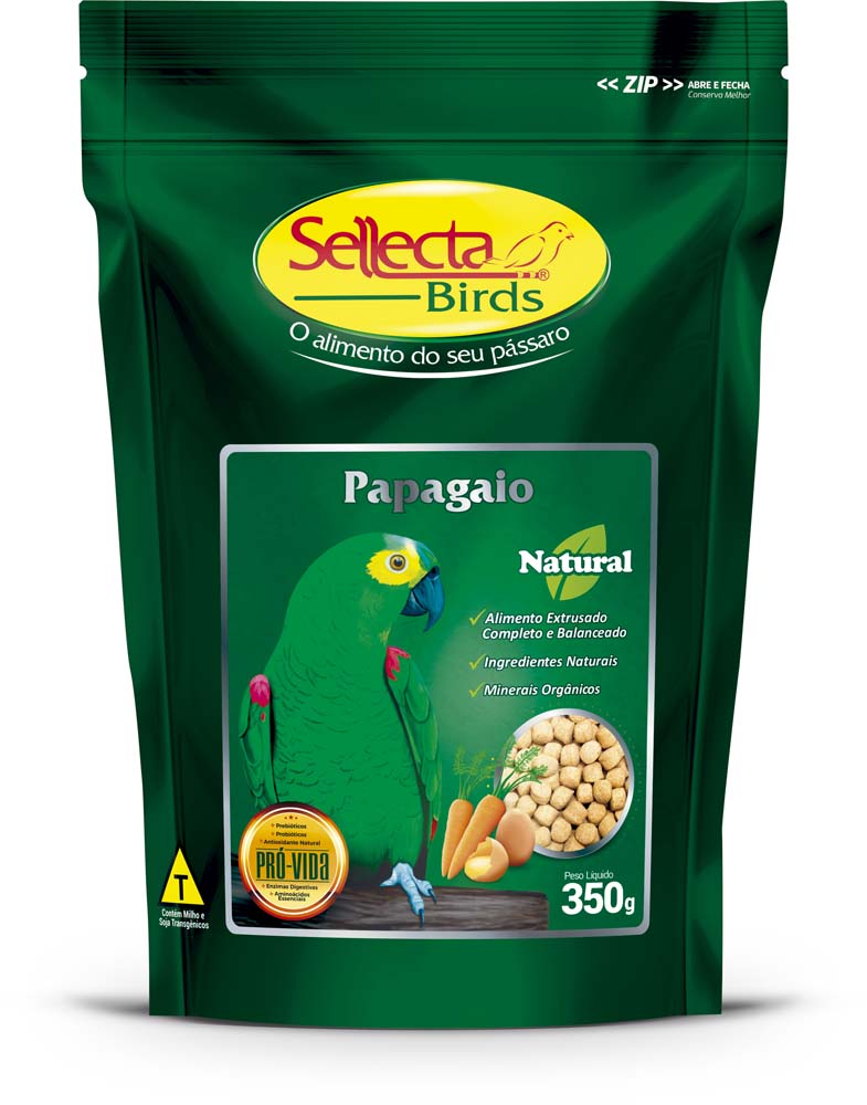Encontraproduto.com.br - Sellecta Extrusado Natural Papagaio 350g