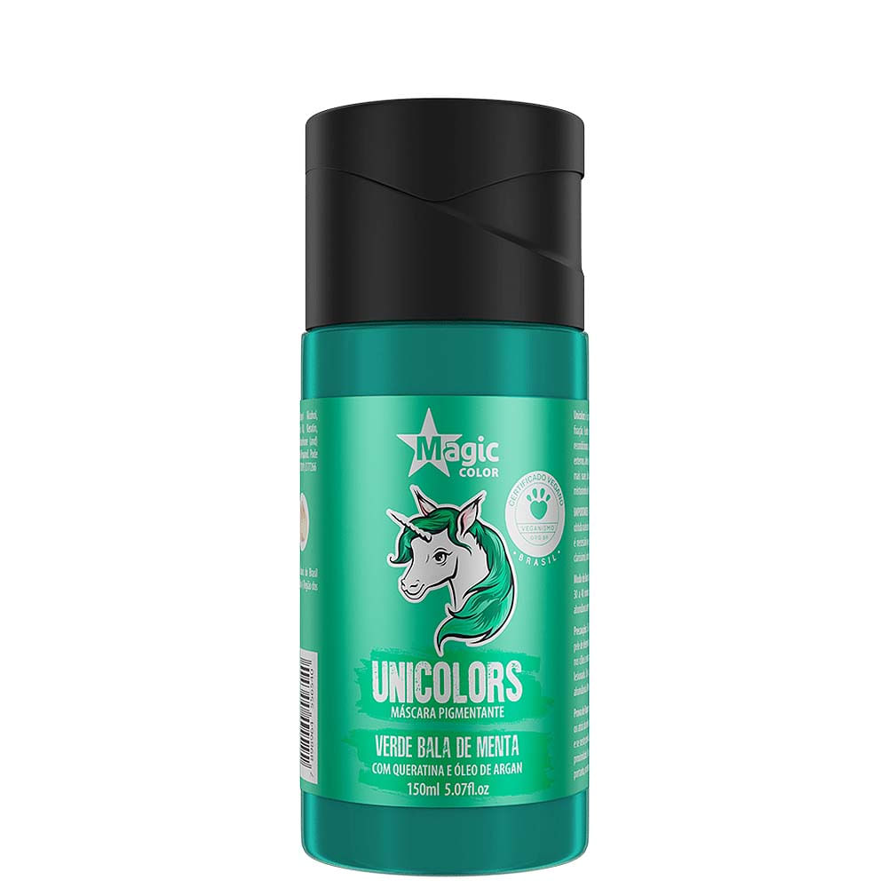 Máscara Magic Color Unicolors Verde Bala de Menta 150ml