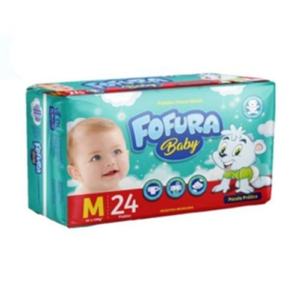 Encontraproduto.com.br - Fralda Fofura Baby Prático M Pacote com 24 unidades