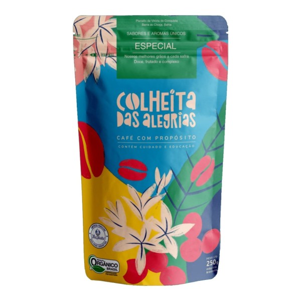 Café Torrado Moído Orgânico Colheita Das Alegrias Especial 250g