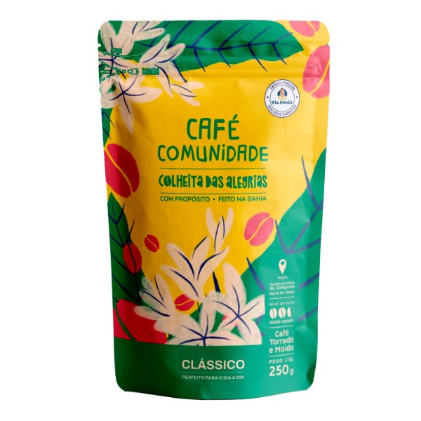 Café Torrado E Moído Comunidade Colheita Das Alegrias 250g