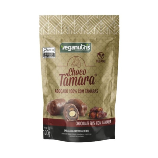 Bombom de Tâmara Chocotâmara Chocolate 70% 100g Veganutris
