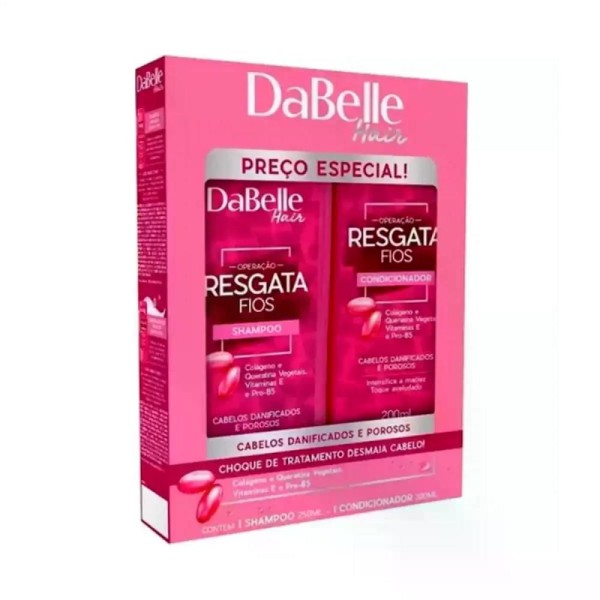 Encontraproduto.com.br - Kit Dabelle Shampoo 250ml + Condicionador Resgata Fios 200ml
