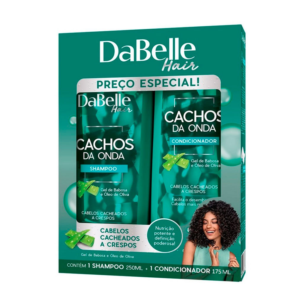 Encontraproduto.com.br - Kit Dabelle Shampoo + Condicionador Cachos da Onda 200ml
