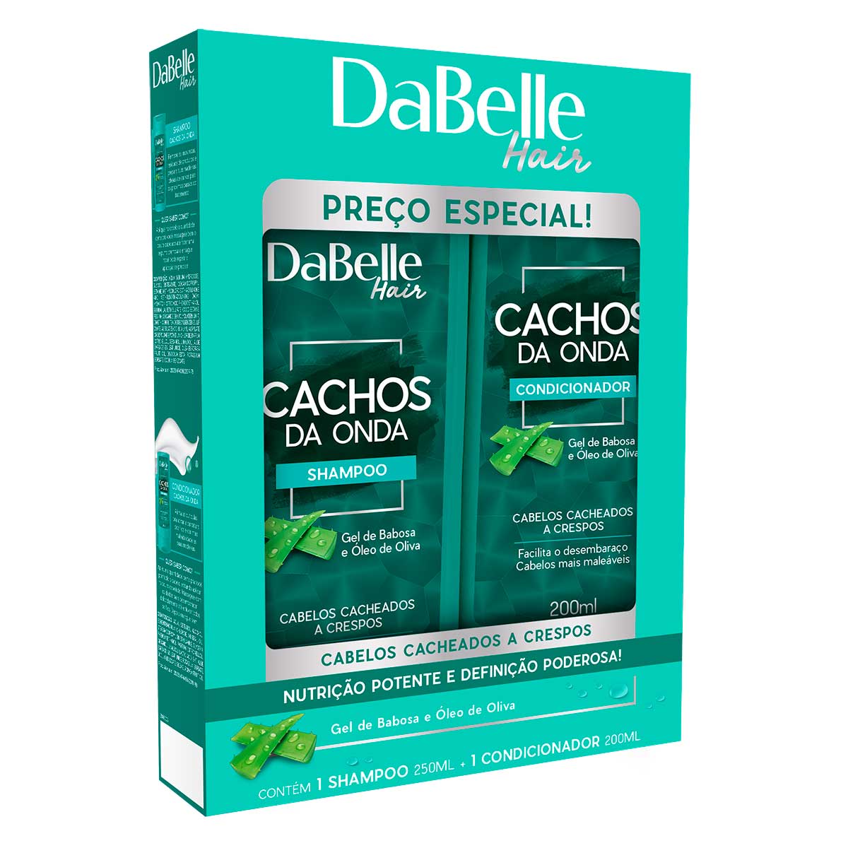 Encontraproduto.com.br - Kit Dabelle Shampoo + Condicionador Cachos da Onda 200ml