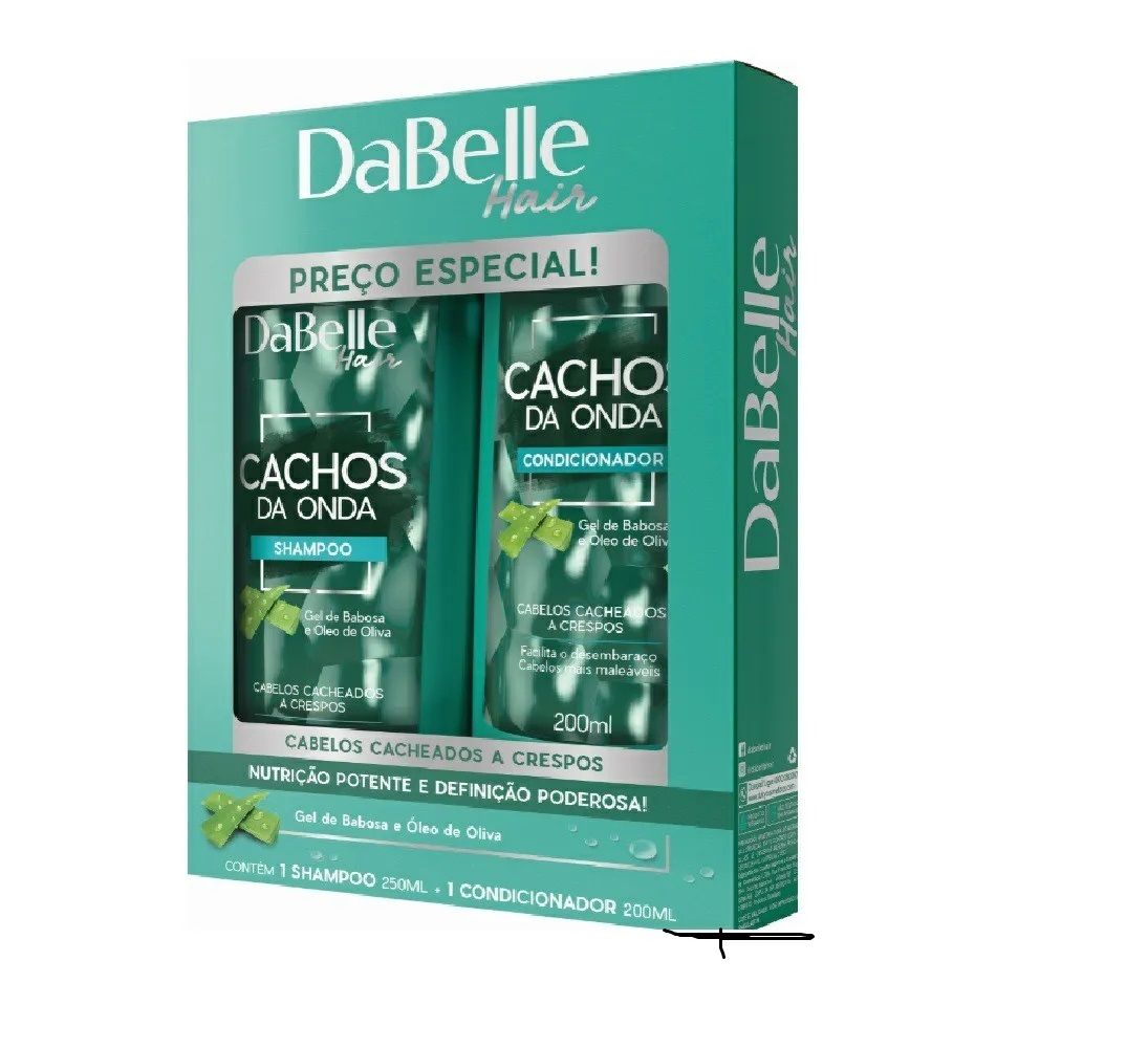 Encontraproduto.com.br - Kit Dabelle Shampoo + Condicionador Cachos da Onda 200ml