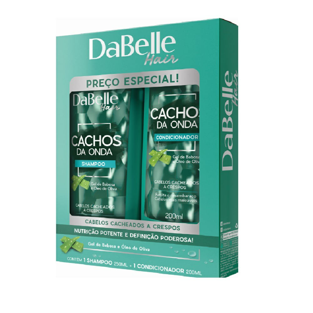 Encontraproduto.com.br - Kit Dabelle Shampoo + Condicionador Cachos da Onda 200ml