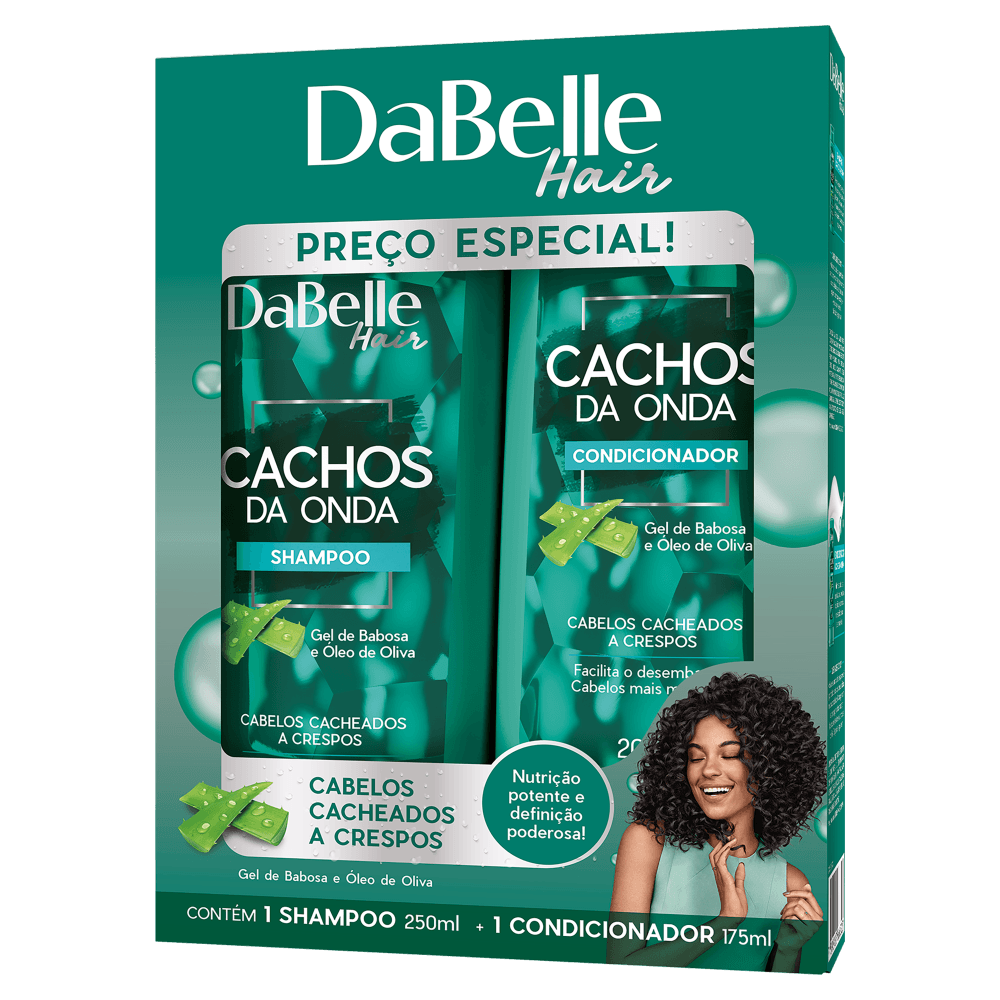 Encontraproduto.com.br - Kit Dabelle Shampoo + Condicionador Cachos da Onda 200ml