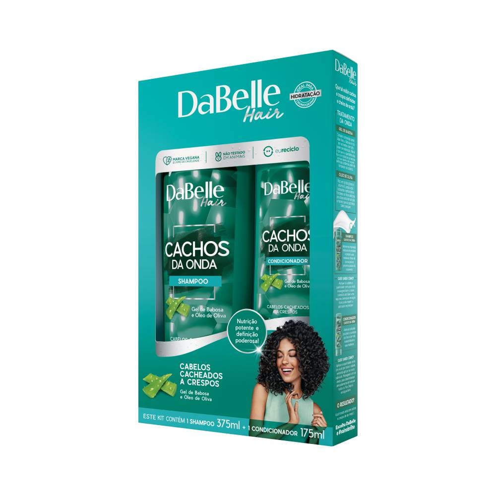 Encontraproduto.com.br - Kit Dabelle Shampoo + Condicionador Cachos da Onda 200ml