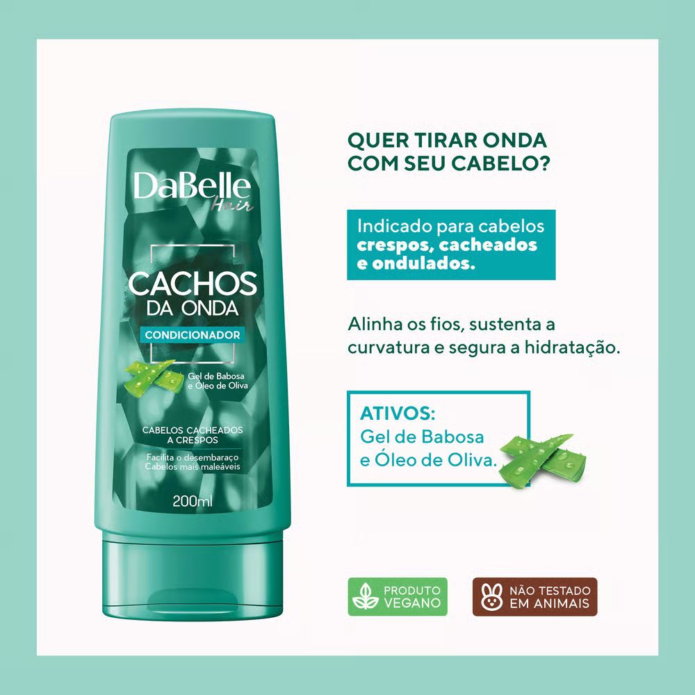 Encontraproduto.com.br - Condicionador Dabelle Hair Cachos da Onda 200ml