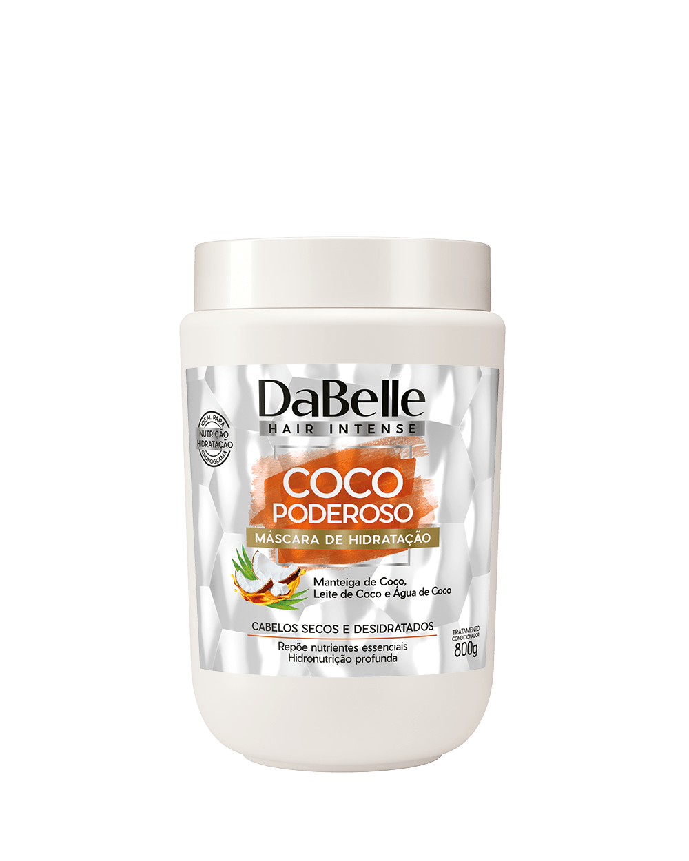 Encontraproduto.com.br - Máscara Capilar Dabelle Intense Coco Poderoso 800g