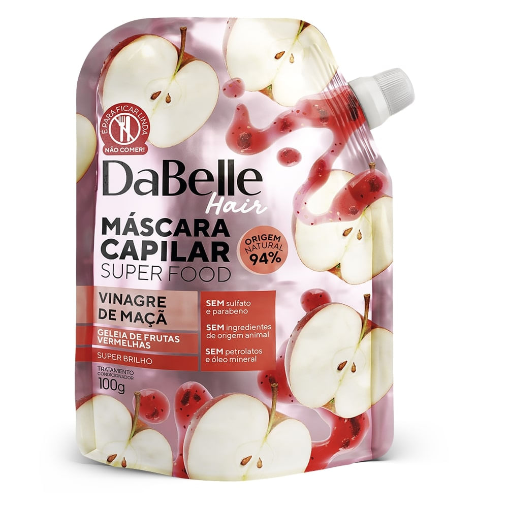 Sachê Capilar Dabelle Super Food Vinagre De Maçã E Geleia De Frutas Vermelhas 150g
