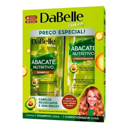 Encontraproduto.com.br - Kit Shampoo 250ml + Condicionador 200ml Abacate Nutritivo - DaBelle