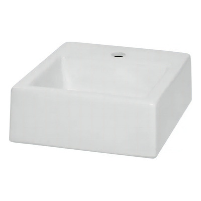 Cuba de Apoio Quadrada com Mesa Branca Athena 39x34cm - ONIX