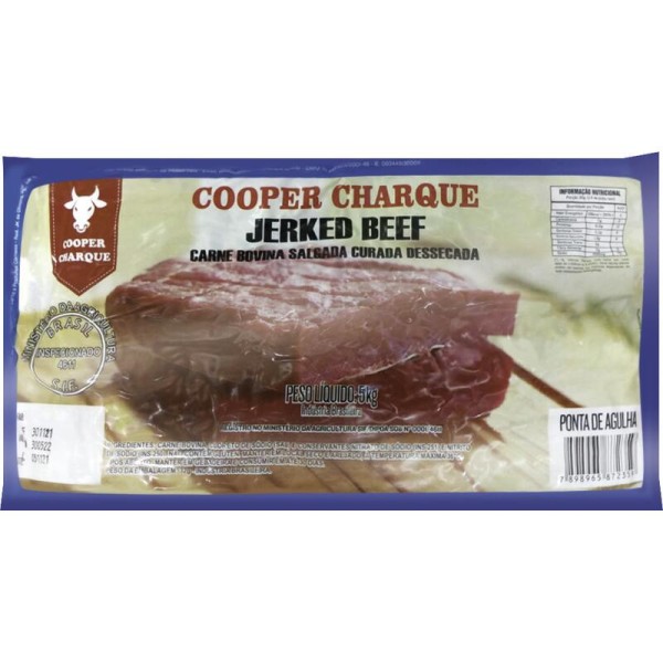 Encontraproduto.com.br - Jerked Beef Cooper Charque Ponta de Agulha Pacote com 5kg