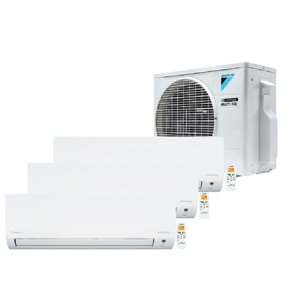 Ar-Condicionado Multi Split Inverter R-32 Daikin 18.000 (2x Evap HW 9.000) Só Frio 220V + Módulo Wi-Fi