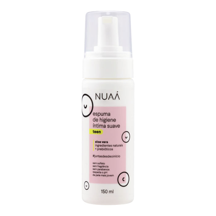 Espuma De Higiene Íntima NUAÁ Teen Sem Perfume 150ml