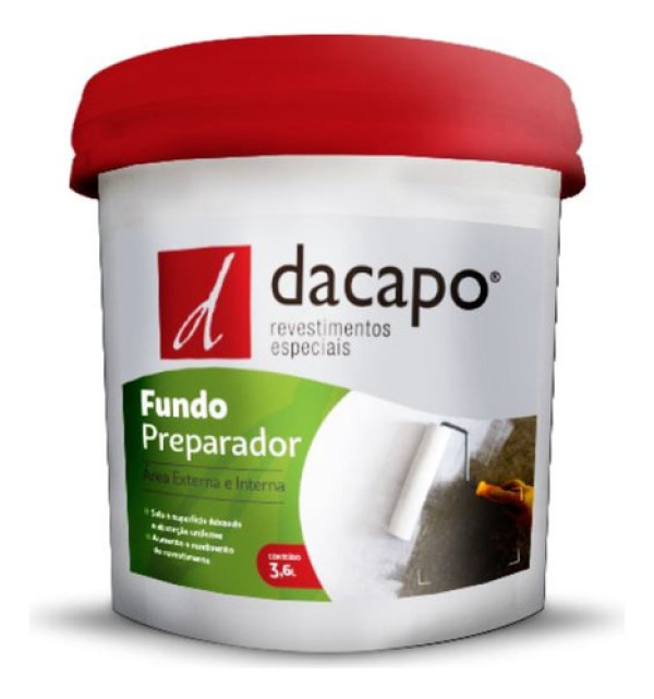 Fundo Preparador Parede Base Água 3,6l Dacapo