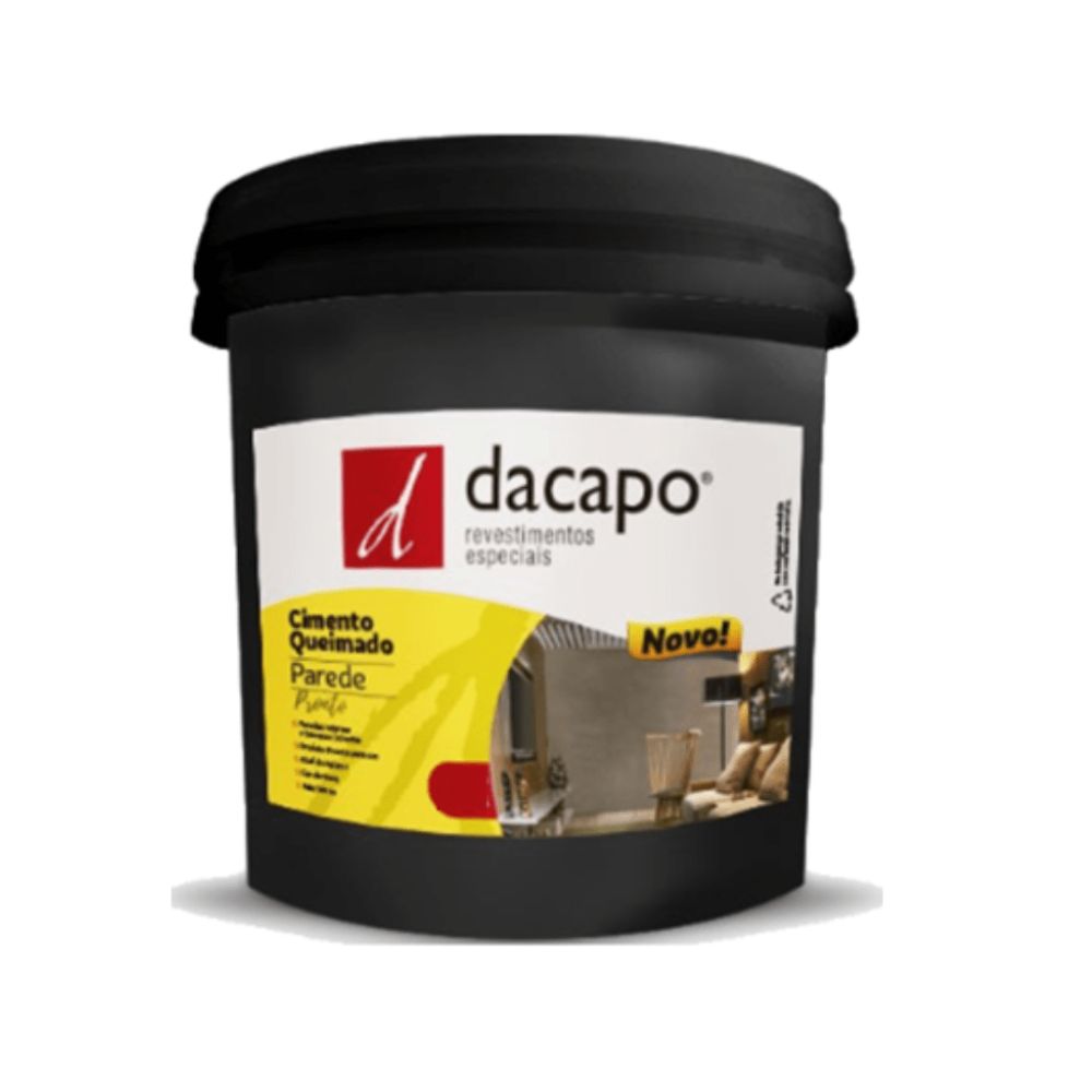 Encontraproduto.com.br - Revestimento Cimento Queimado Parede Pronto 25kg - Dacapo