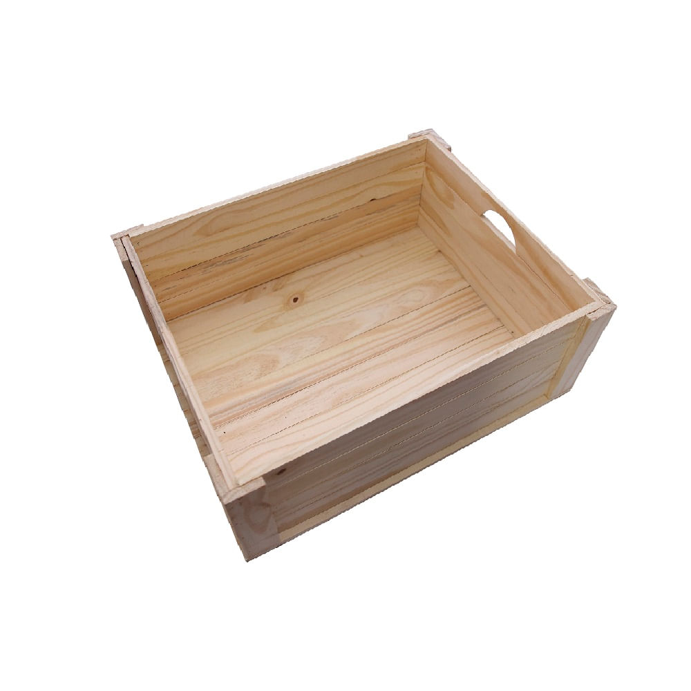 Caixa Super Max Organizador Madeira Natural Pinus G 619