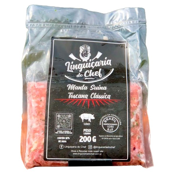 Encontraproduto.com.br - Manta Suína Linguiçaria do Chef com Bacon 200g