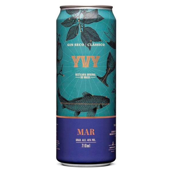 Encontraproduto.com.br - Yvy Gin Seco Clássico Mar Lata De Alumínio 710ml