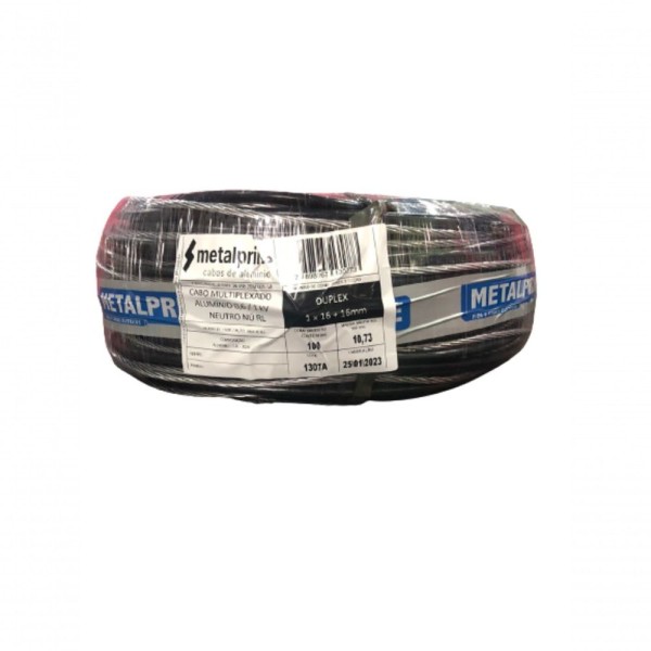 Encontraproduto.com.br - Cabo Alumínio Duplex 16,0mm Neutro Nú Rolo Com 100 Metros