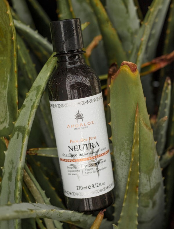 Encontraproduto.com.br - Shampoo Base Neutra para Todos os tipos de Cabelos 270 ml - AhoAloe