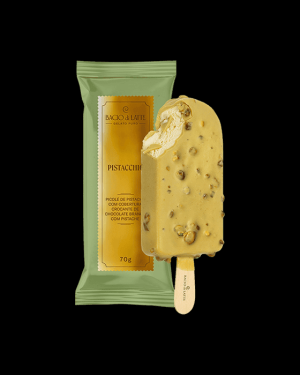 Encontraproduto.com.br - Picolé Pistacchio Com Cobertura Bacio Di Latte 70 G