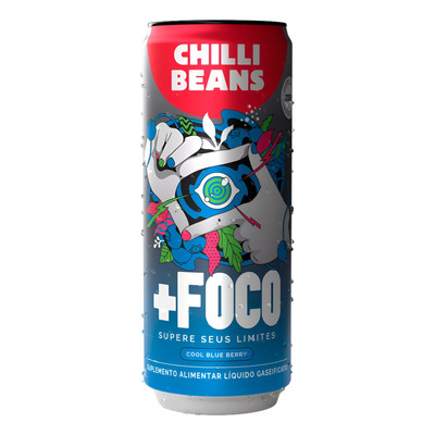Encontraproduto.com.br - Suplemento Alimentar Chilli Beans Mais Foco Cool Blue Berry 310ml Lata