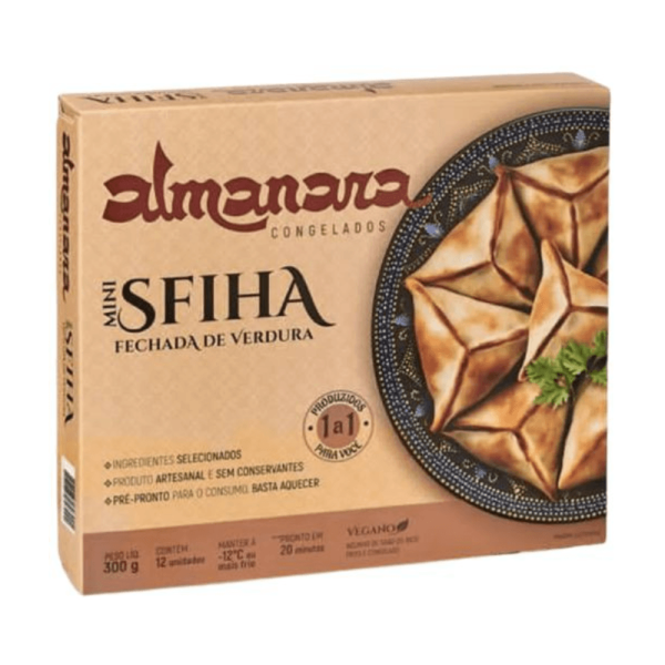 Mini Sfiha Fechada de Verdura Almanara Congelados Caixa 300g com 12 Unidades