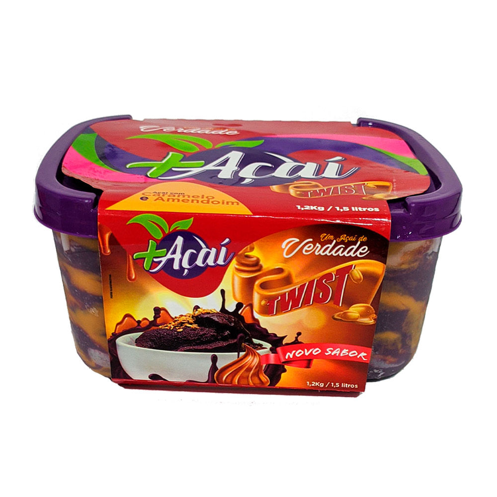 Açaí Mais Caramelo e Amendoim Twist 1,5L