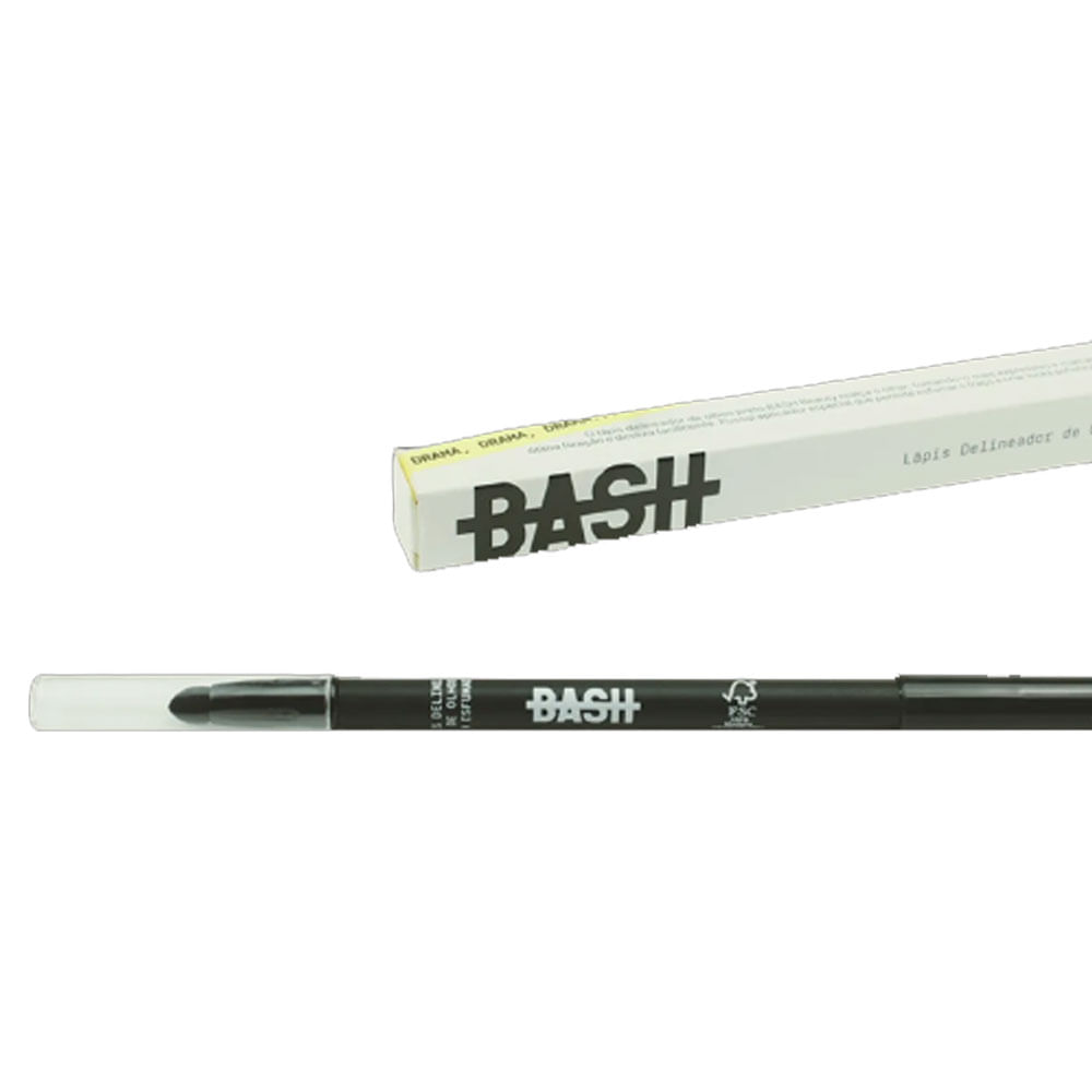 Encontraproduto.com.br - Lápis Delineador de Olhos Bash Beauty com Esfumador - Preto